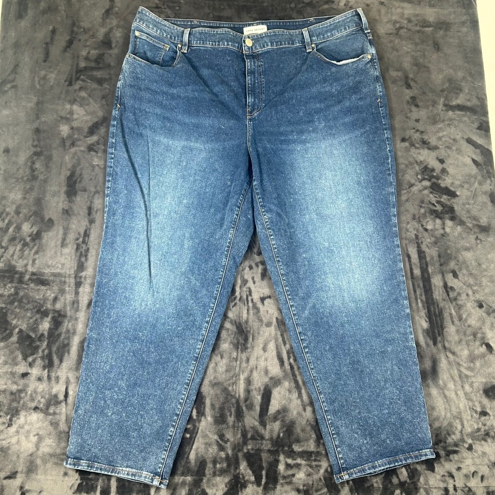 Lane Bryant Girlfriend Straight Jeans Womens 26 Blue High Rise Flex Magic 4603